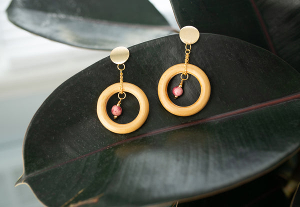 Mixed Textile Hoop Earrings for Women - Jewelry - WAR Chest Boutique