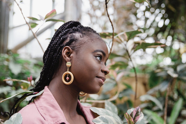Mixed Textile Hoop Earrings for Women - Jewelry - WAR Chest Boutique