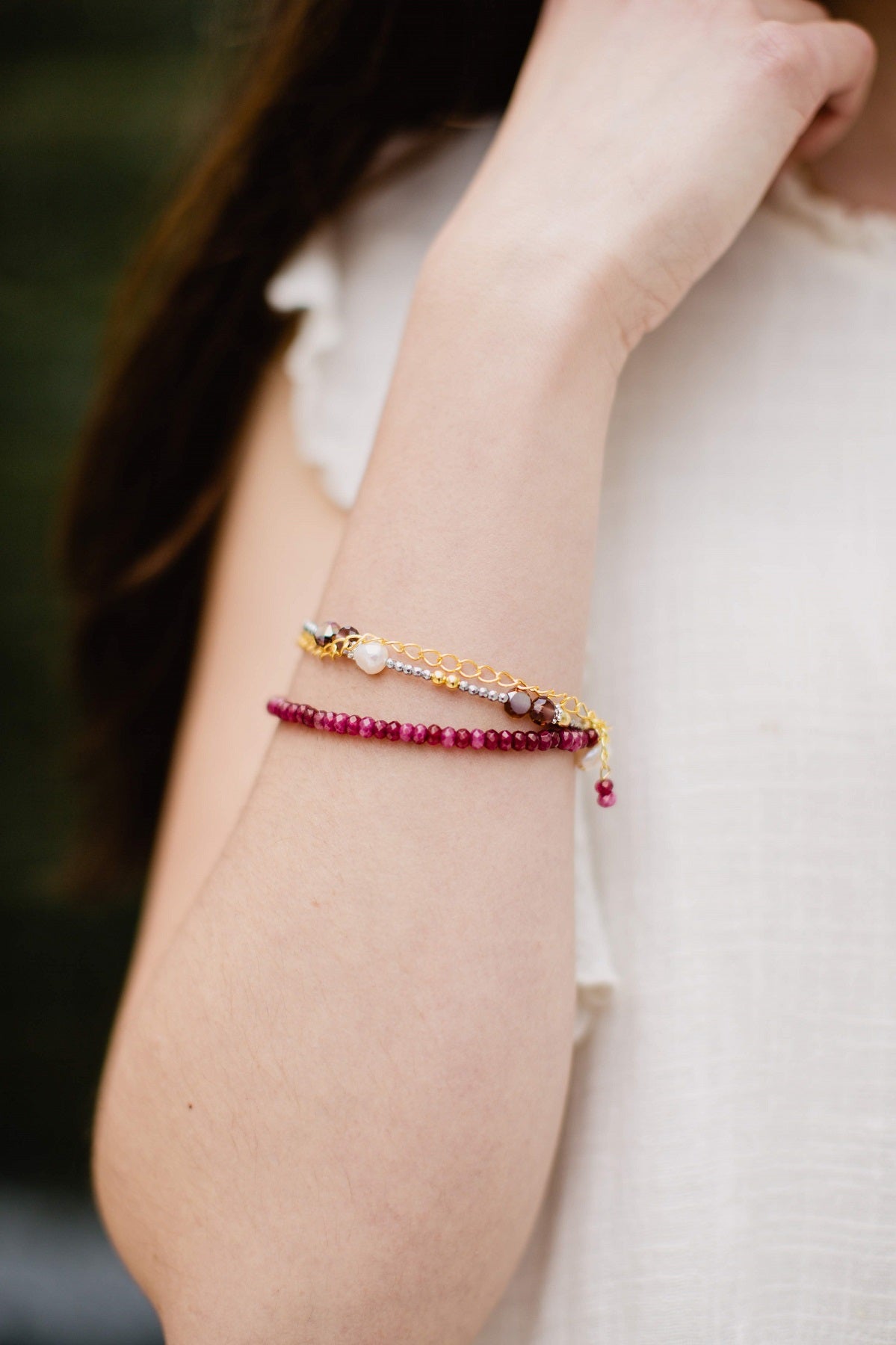 Acai Berry Bracelets - Cool Colours – Pretty Pink Eco-Jewellery