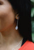 White Opal Line Drop Earring for Women - Jewelry - WAR Chest Boutique
