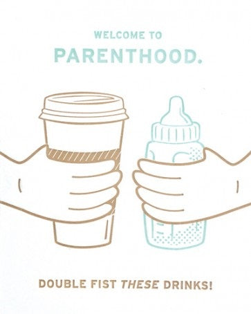 Double Fist Parenthood Card - Office & Stationary - WAR Chest Boutique