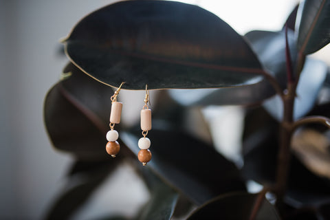 Ivory Clay Earrings for Women - Jewelry - WAR Chest Boutique