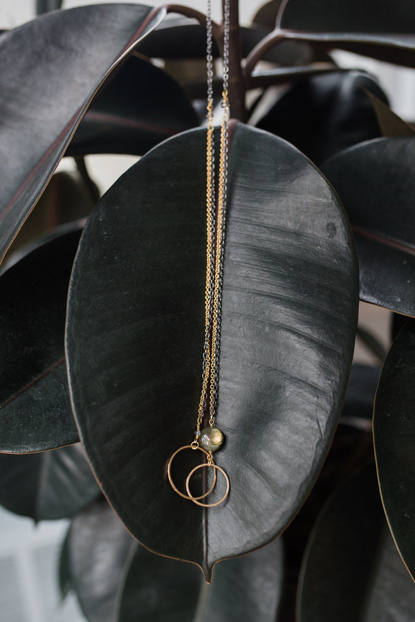 Labradorite Duo Necklace for Women - Jewelry - WAR Chest Boutique