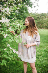Cream & Blue Paisley Pashmina for Women - Accessories - WAR Chest Boutique 