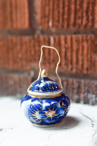 Short Oriental Blue Ornament