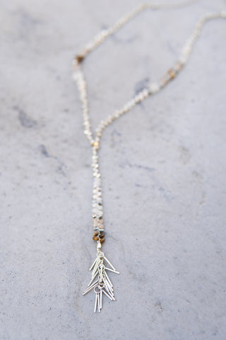 Silver Metal Tassel Necklace