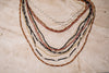 Neutral Beads Leather Necklace