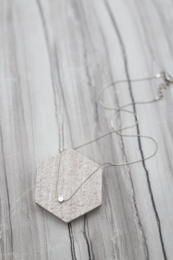 Silver Petite Circle Necklace