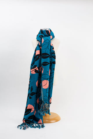 Blue and Pastel Scarf