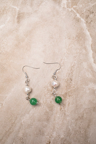 Jade and Pearl Earrings