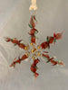 Red/Green Twisted Glass Snowflake Ornament