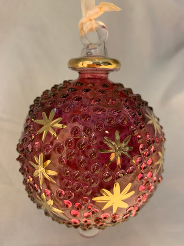 Red Raised Dot Ball Ornament