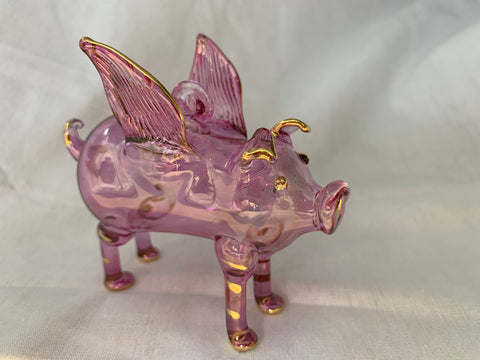 Pink Flying Pig Ornament