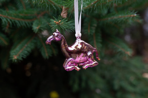Purple Sitting Camel Ornament