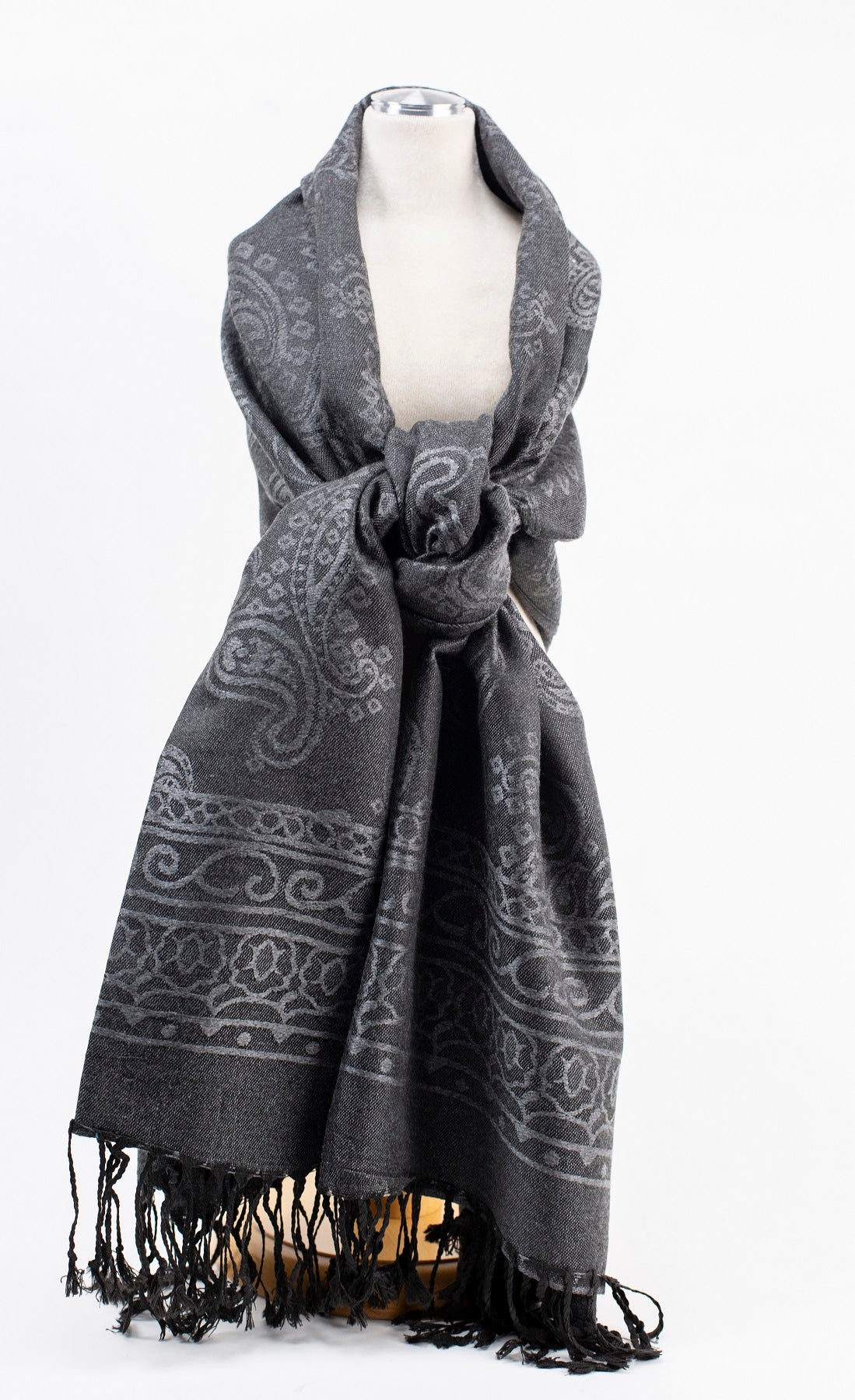 Dark Grey Black Pashmina – WAR Chest Boutique