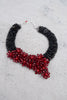Black & Red Flower Necklace