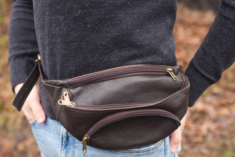 Camel Leather Fanny Pack