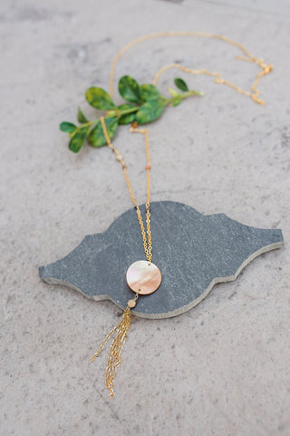 Mother of Pearl and Jasper Necklace
