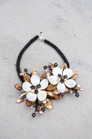Mother of Pearl Shell Necklace – Andrea Del Bello Jewelry