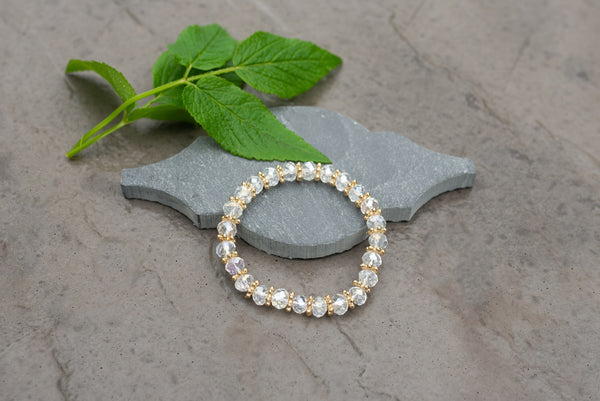 Clear Crystal Bead Bracelet