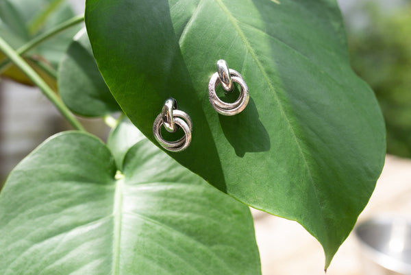 Silver Knot Earrings