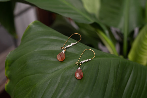 Red Agate Droplet Earrings