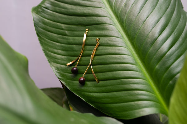 Tiger Eye Ribbon Earrings