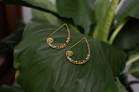 Golden Swirl Earrings