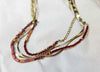Gold and Ruby Mix Layered Neck