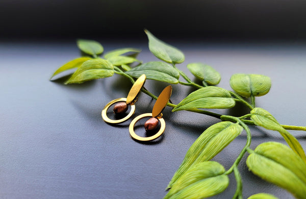 Cranberry Pearl Earrings