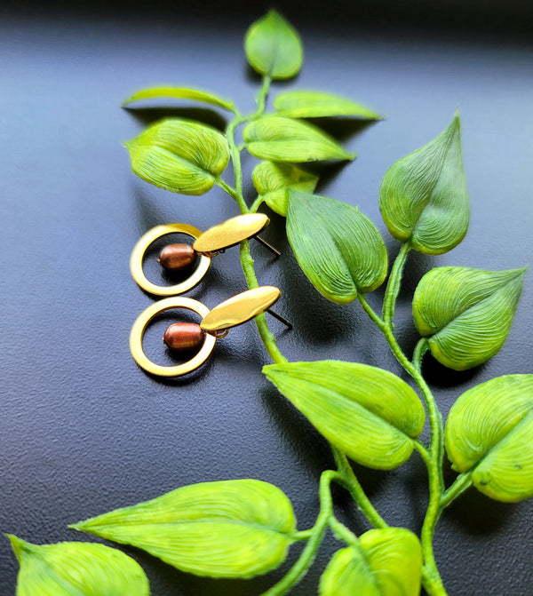 Cranberry Pearl Earrings