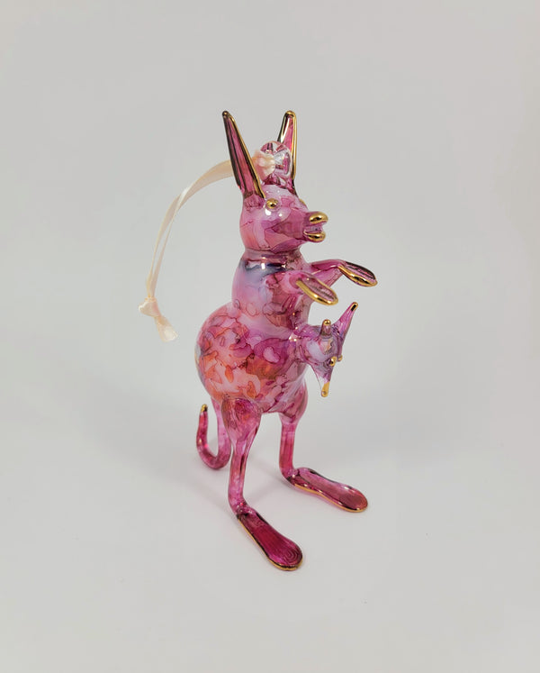 Red Ceramic Kangaroo Ornament