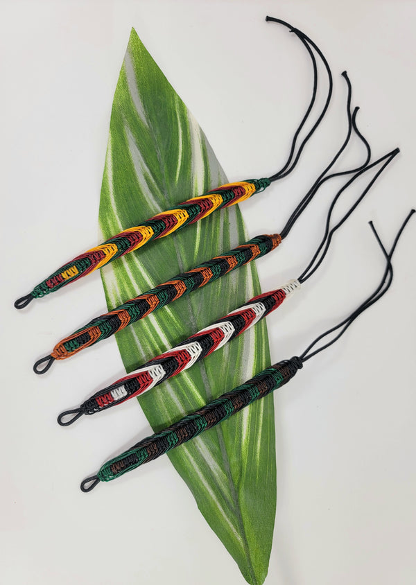 (Top to Bottom) Red/Yellow/Green, Orange/Green/Black, Red/White/Black, Green/Brown/Black