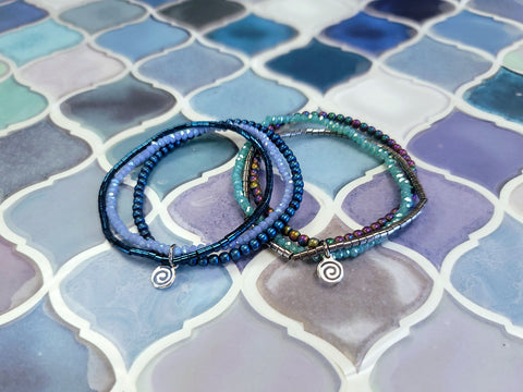 Sea Bead Bracelet Set