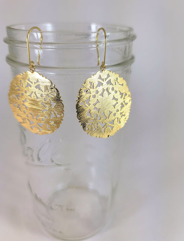 Golden Doily Earrings
