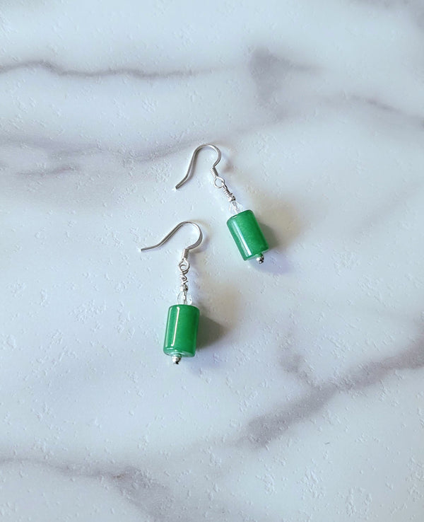Barrel Aventurine Earrings