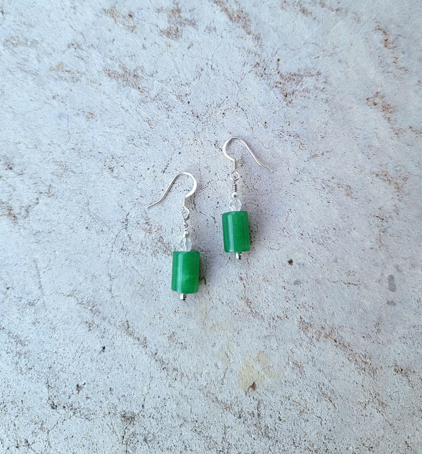 Barrel Aventurine Earrings