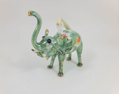 Green Ceramic Elephant Ornament
