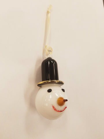 Snowman Black Hat Ornament - Ornaments - WAR Chest Boutique