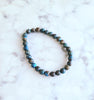 Faceted aqua blue and brown Apatite