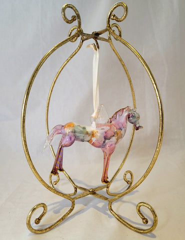Pink Ceramic Pegasus Ornament