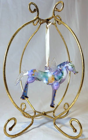 Ceramic Blue Pegasus Ornament