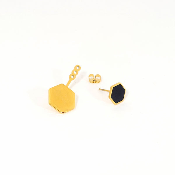 Black Geometry Earrings