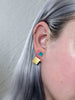 Teal Geometry Earrings